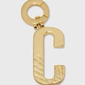 Gorjana Parker Charm Alphabet Initial C 18K Gold Plated